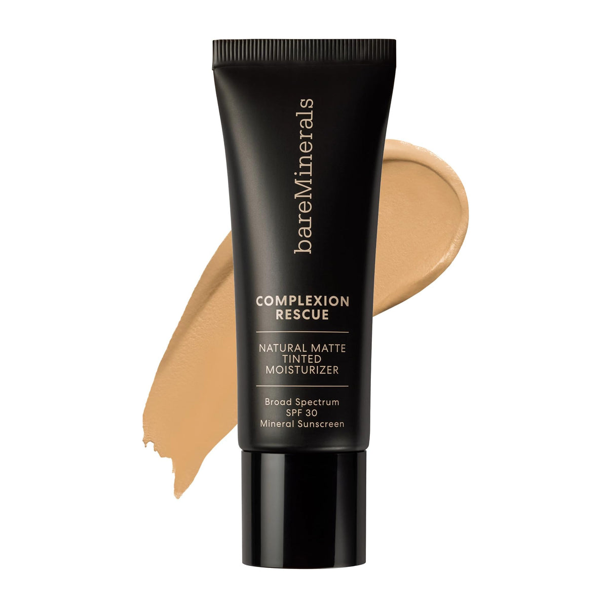 bareMinerals front packaging showing product tube and matte finish benefit