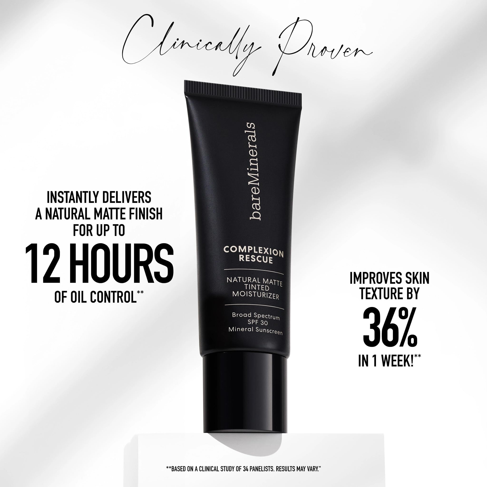 bareMinerals pump dispensing product illustrating controlled application