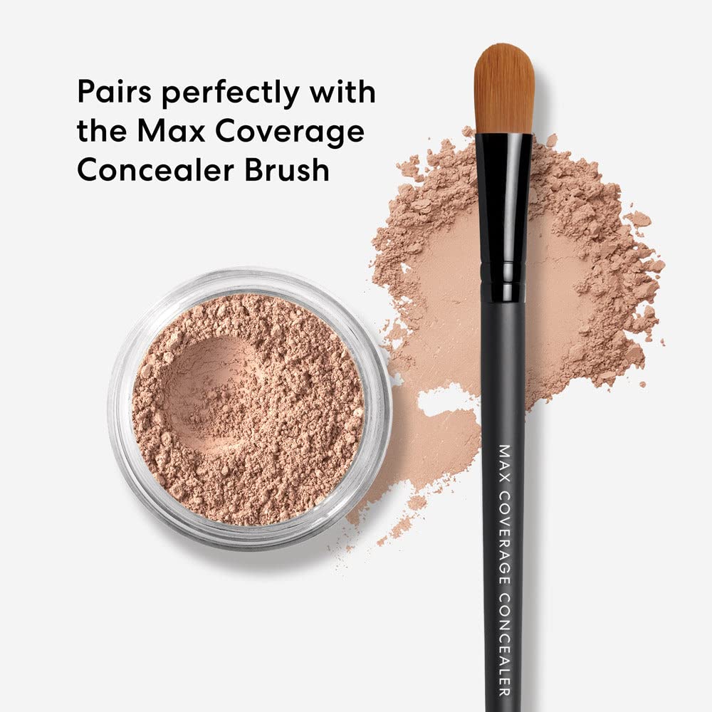 bareMinerals concealer applied with brush to spot conceal with natural finish