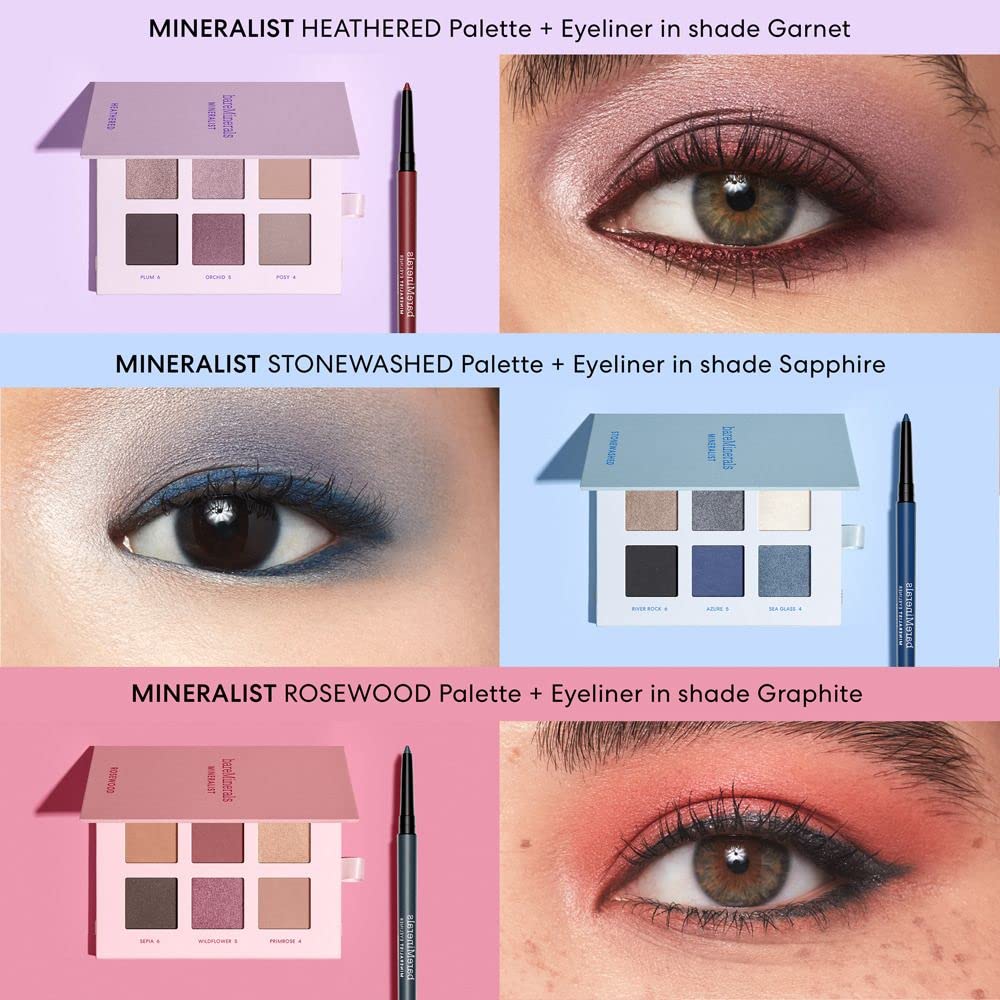 bareMinerals Copper eyeliner used in evening makeup look adding warm, metallic definition