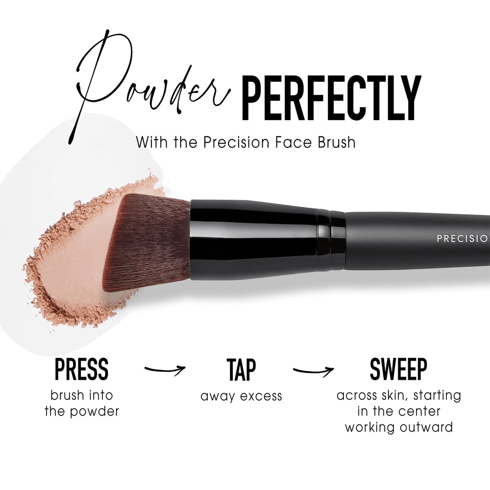 bareMinerals foundation worn by model illustrating luminous, natural-looking finish