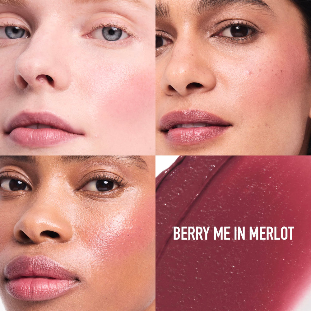 bareMinerals cream stick texture close-up showing dewy, blendable finish