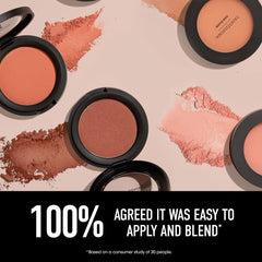 bareMinerals swatch on skin demonstrating buildable color and natural finish
