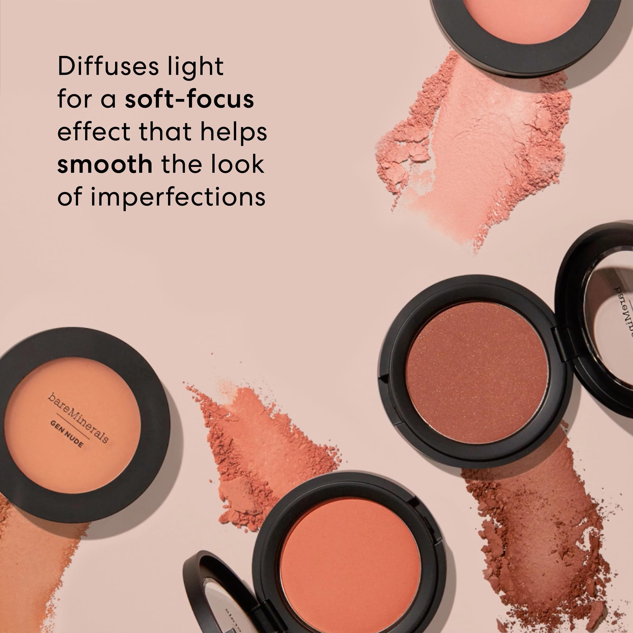 bareMinerals close-up of silky powder texture highlighting blendability benefit