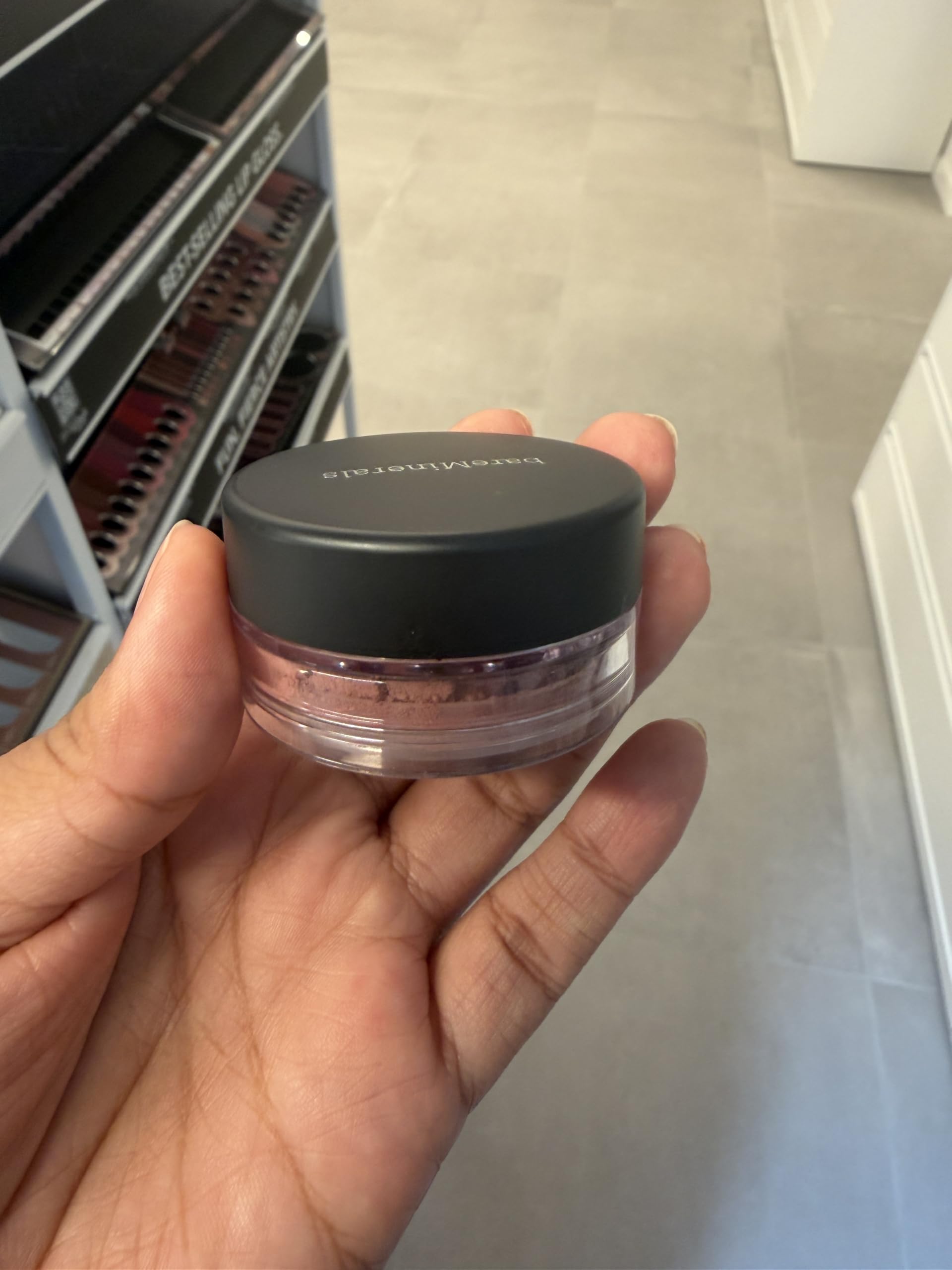 bareMinerals loose powder close-up highlighting fine texture and luminous pigments