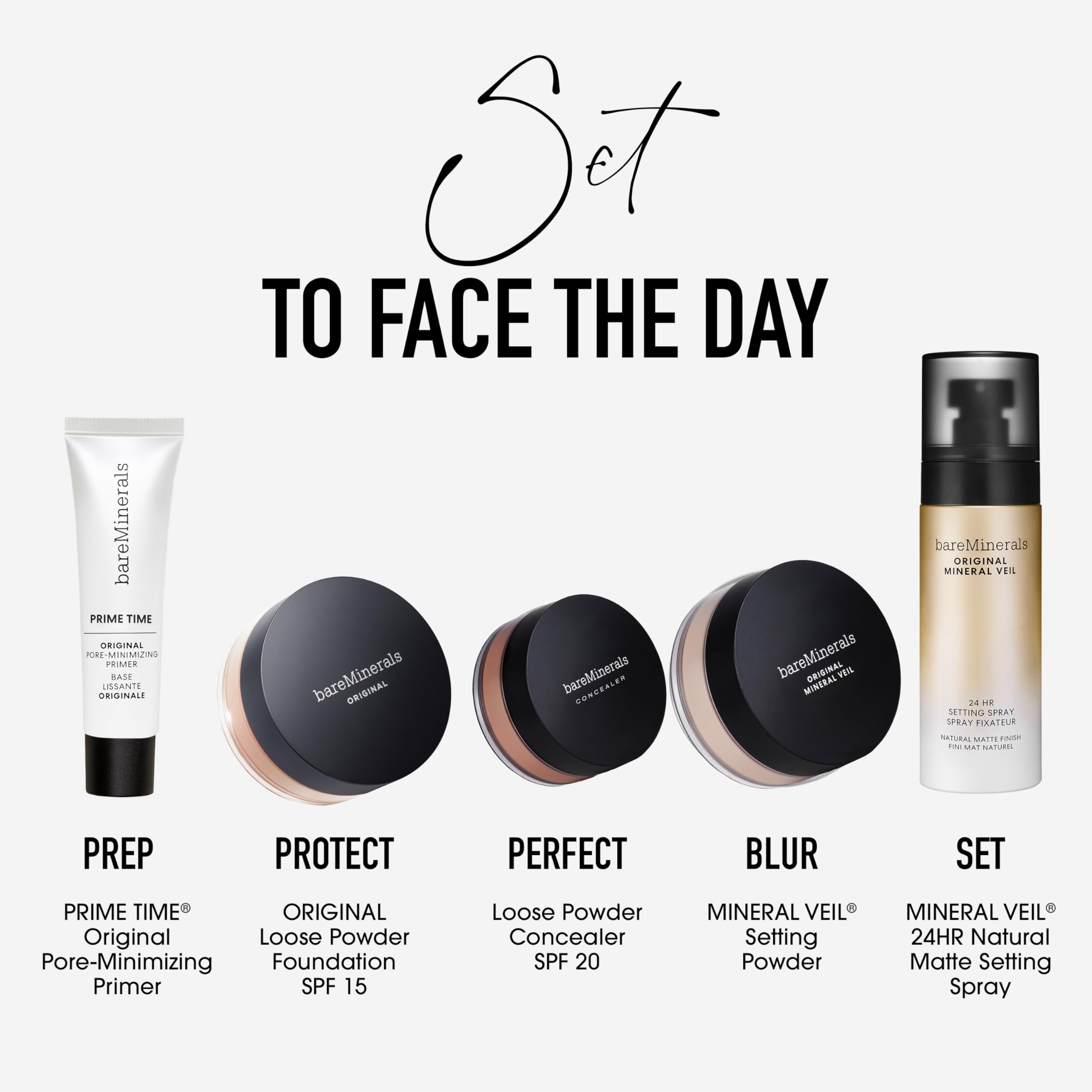 bareMinerals ingredient label close-up showing clean formula benefit