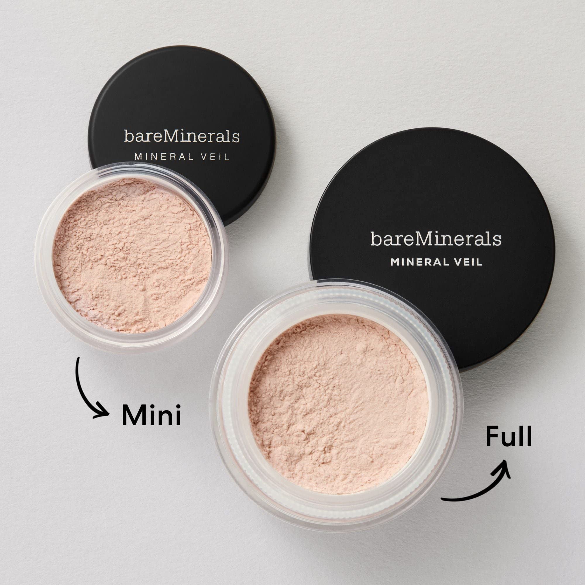 bareMinerals on model showing matte, blurred finish and natural look