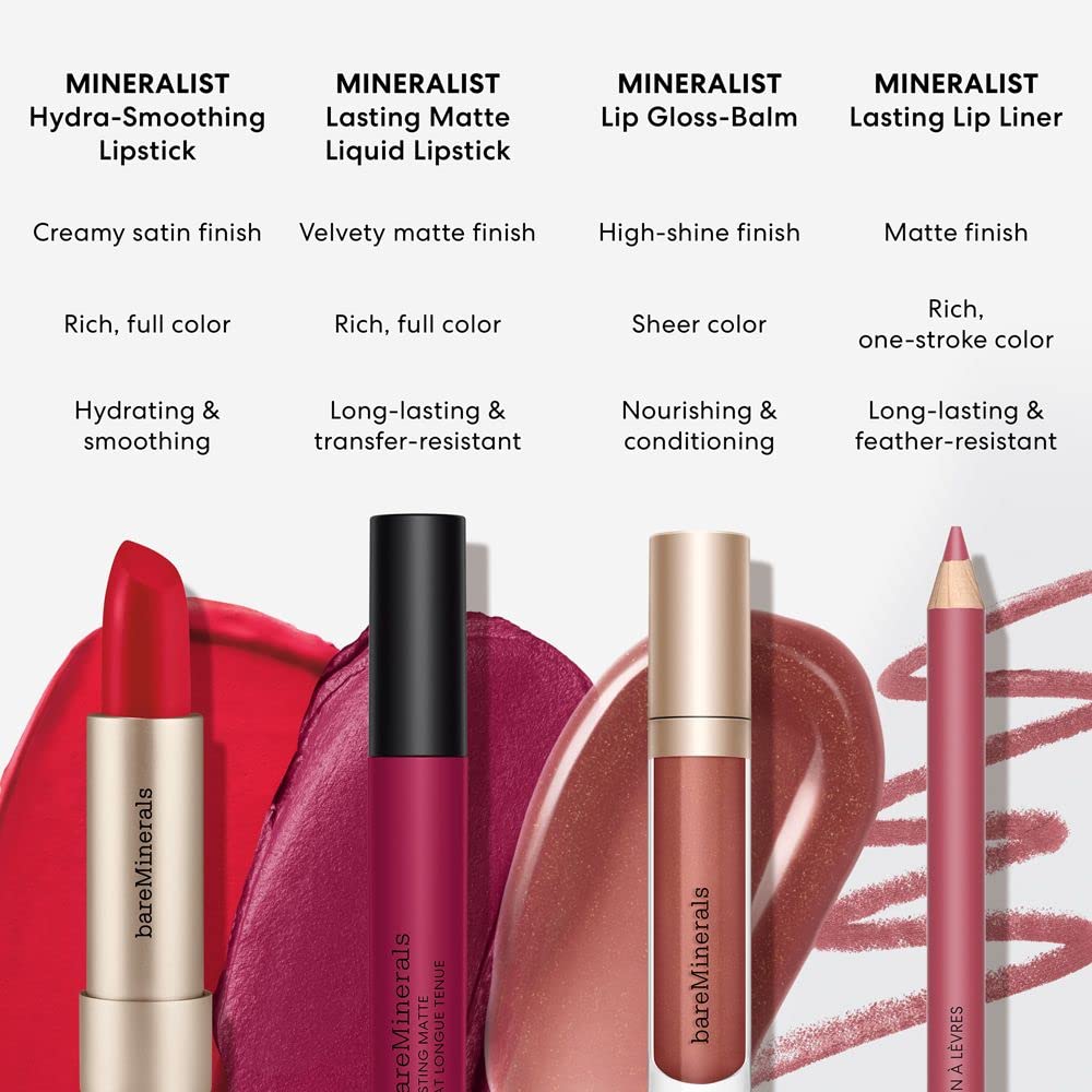 bareMinerals lipstick tucked inside a handbag showing portable everyday wear benefit