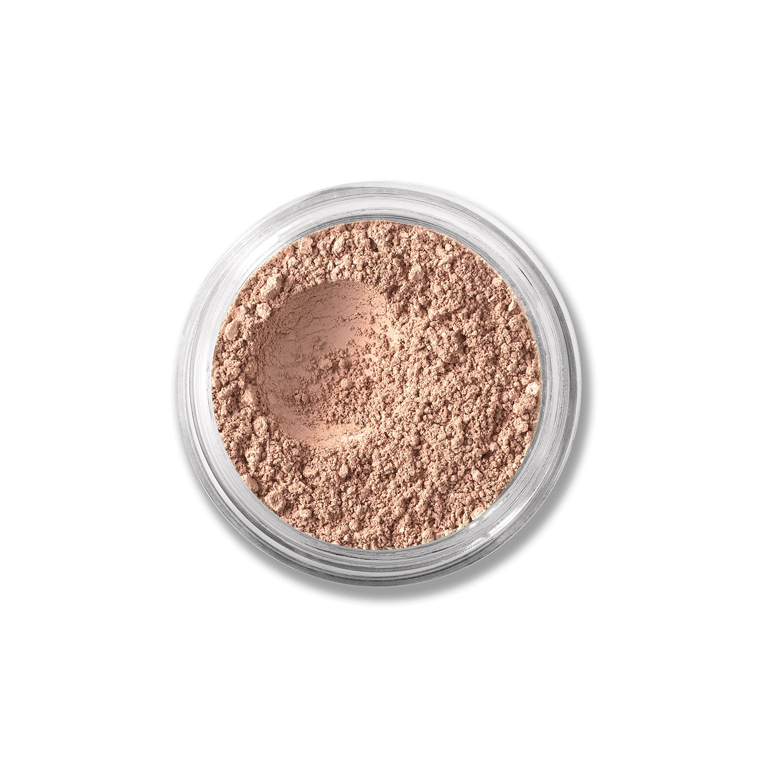 bareMinerals close-up texture swatch illustrating fine mineral finish and natural-looking coverage