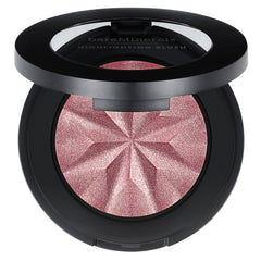 bareMinerals compact front view showing mauve glow and travel-ready size