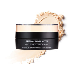 bareMinerals jar front view showing compact powder and label benefit