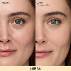 bareMinerals cap pressed open displaying clean dispense mechanism benefit