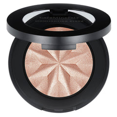 bareMinerals compact front view showing sleek packaging and clean-glow benefit