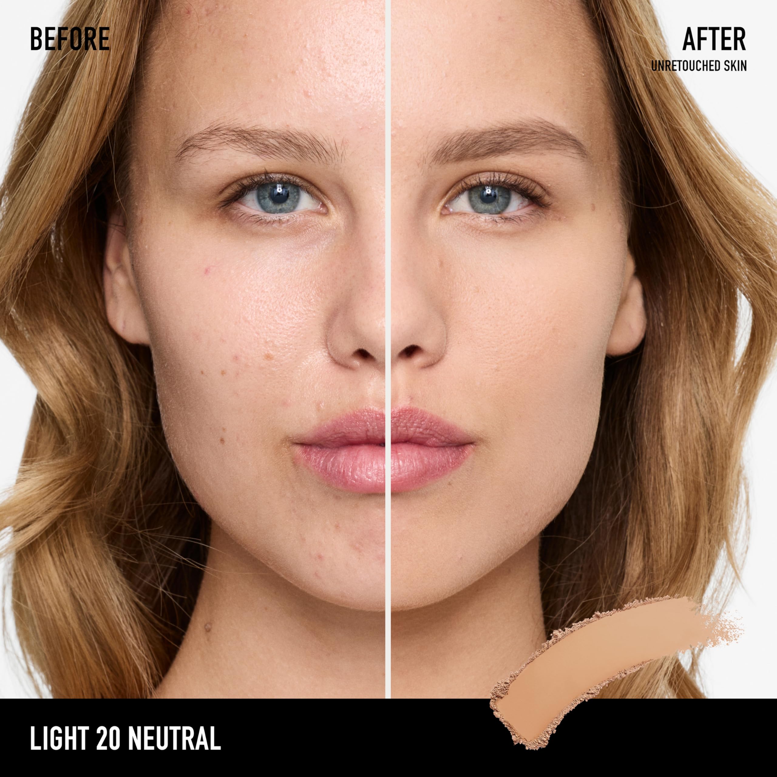 bareMinerals open compact revealing pressed powder and mirror for quick touch-ups