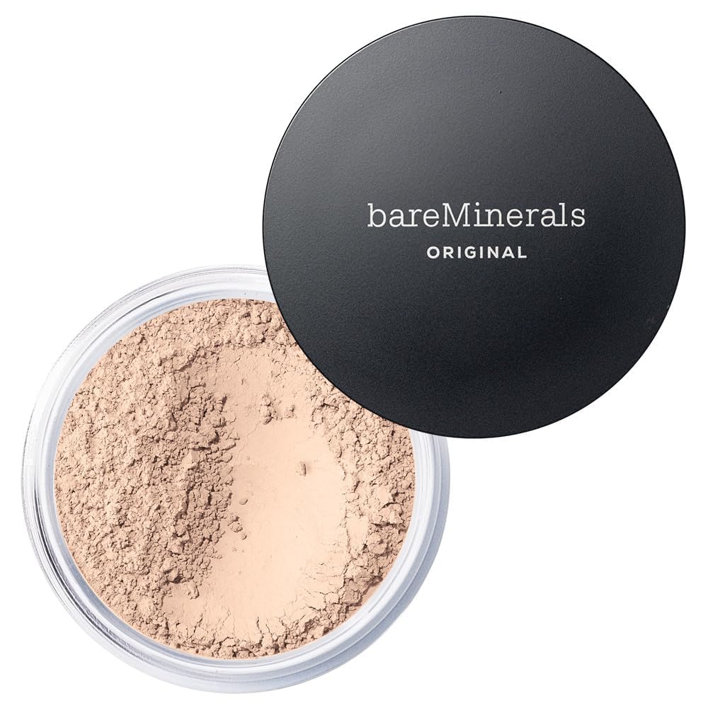 bareMinerals packaging front view showing compact, travel-friendly benefits