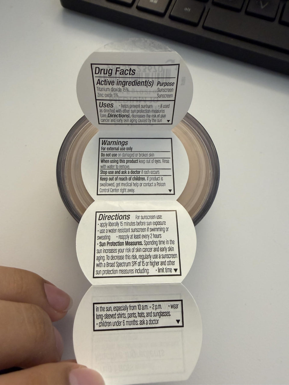 bareMinerals Medium 10 swatch on skin showing true-to-tone shade match