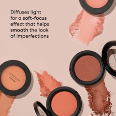 bareMinerals close-up of powder pan revealing silky texture and visible mineral pearls