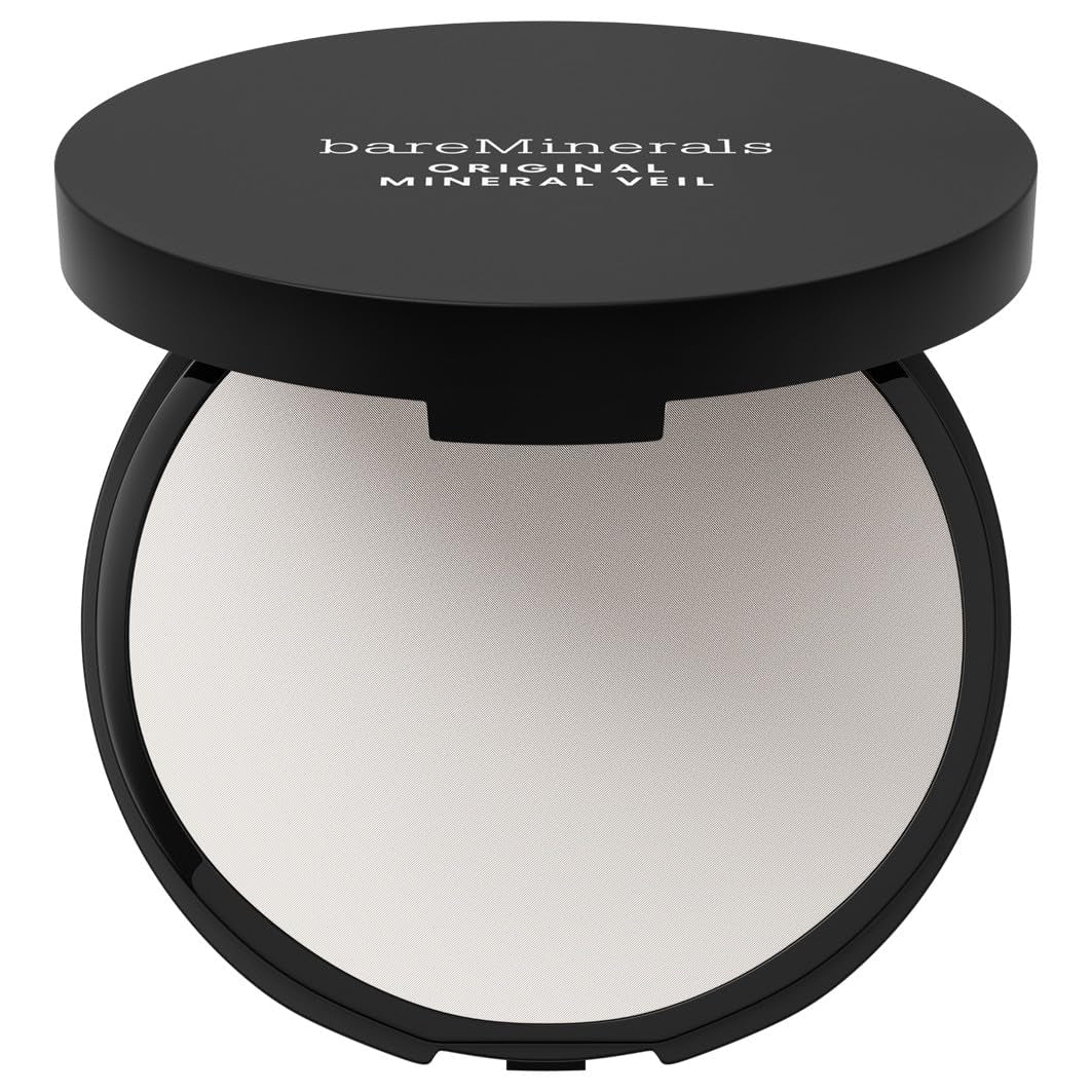 bareMinerals compact front view shows product portability and secure packaging