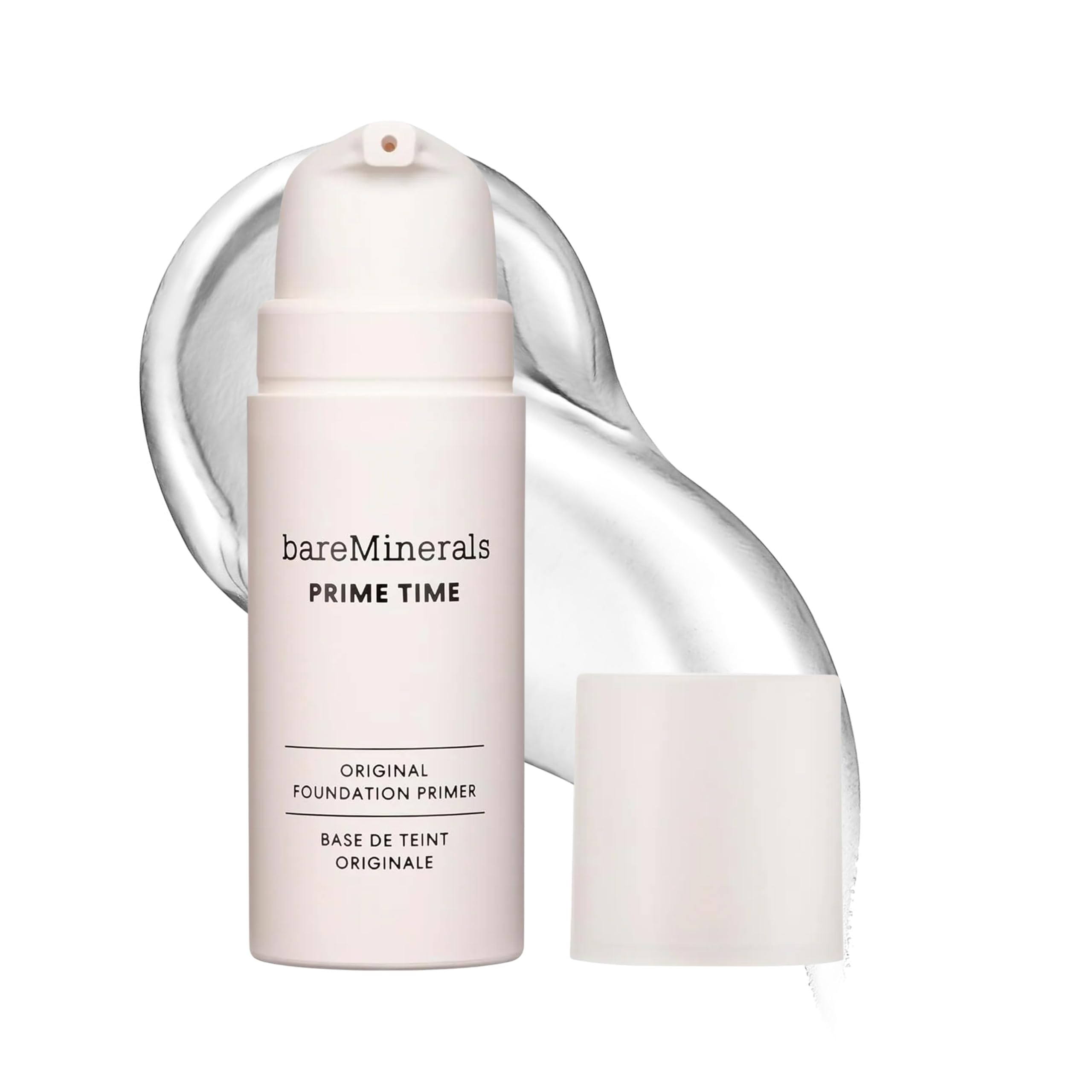 bareMinerals primer front packaging showing size and travel-friendly benefit