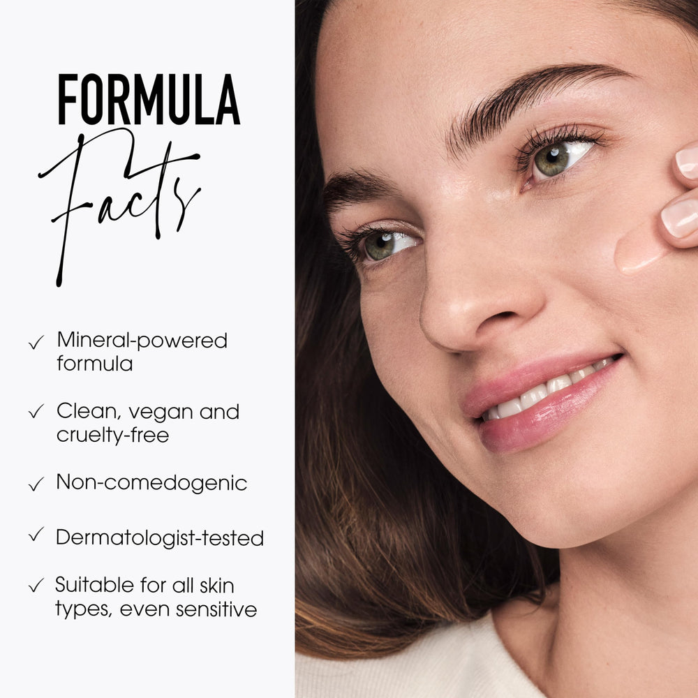 bareMinerals primer inside a purse showing on-the-go touch-up convenience