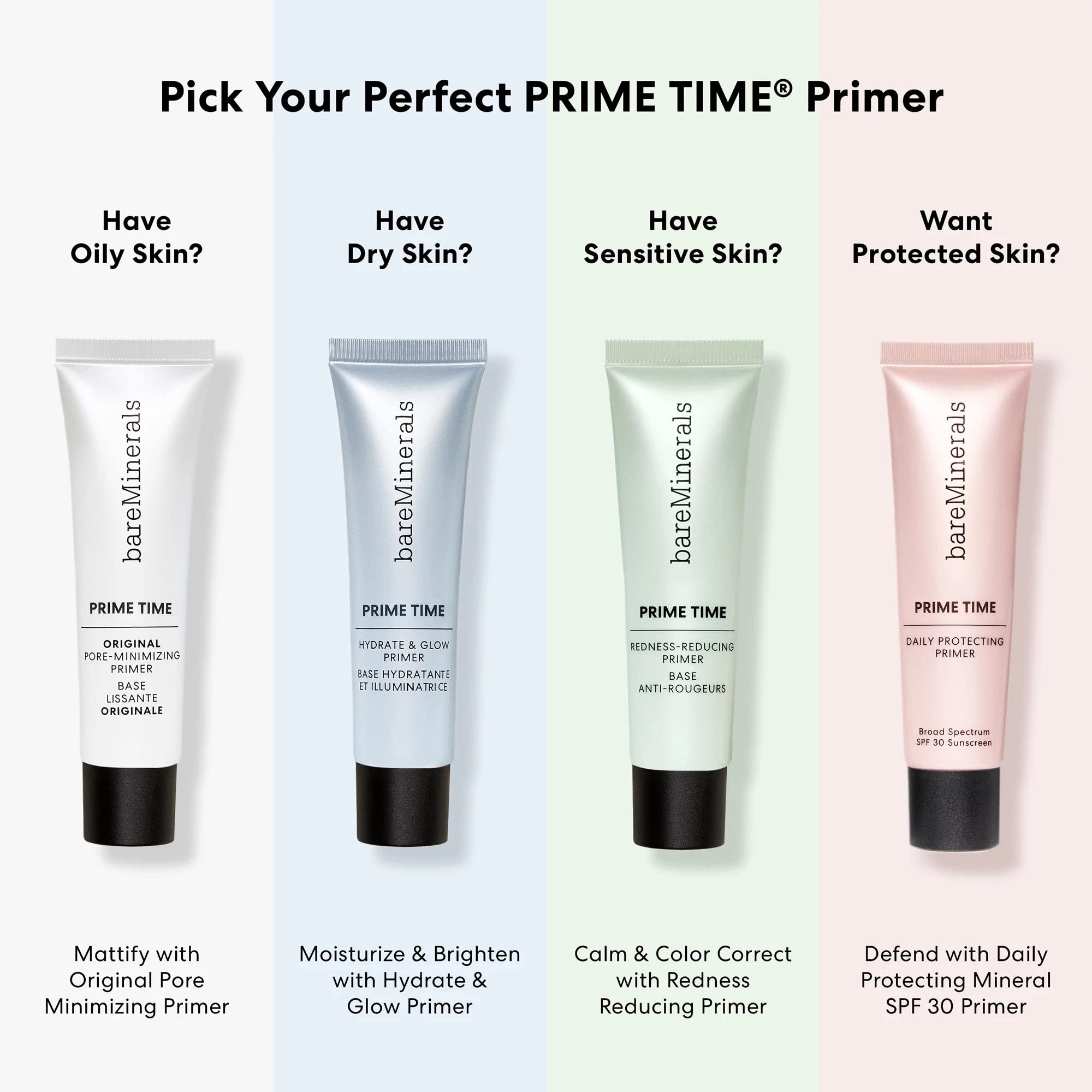 bareMinerals arm swatch comparing coverage and neutralizing pigment benefit