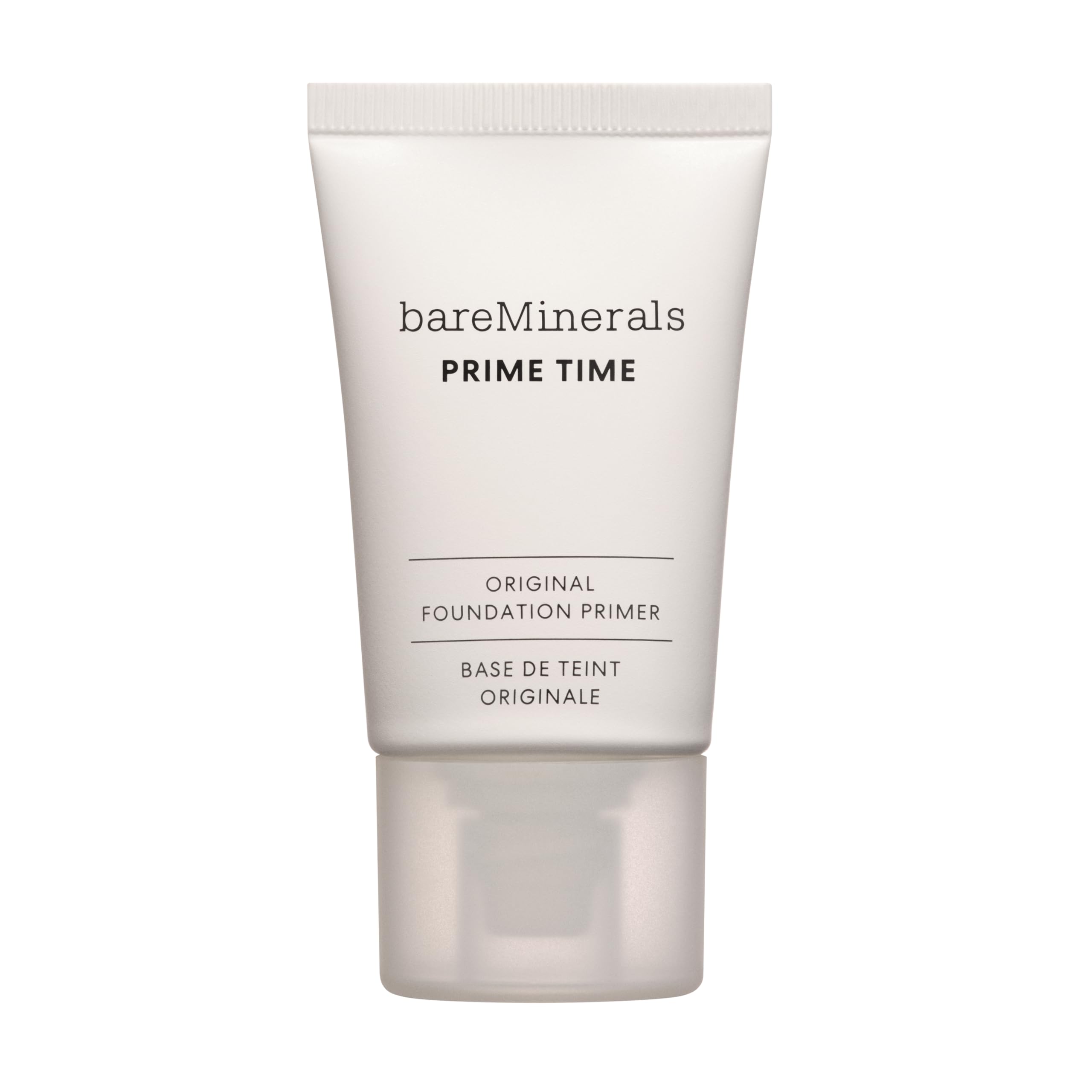 bareMinerals travel primer front packaging showing compact 0.5 oz size and portability