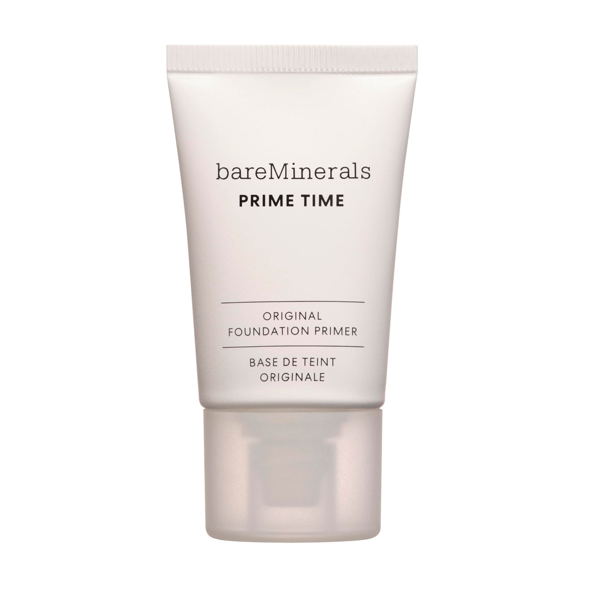 bareMinerals travel primer front packaging showing compact 0.5 oz size and portability