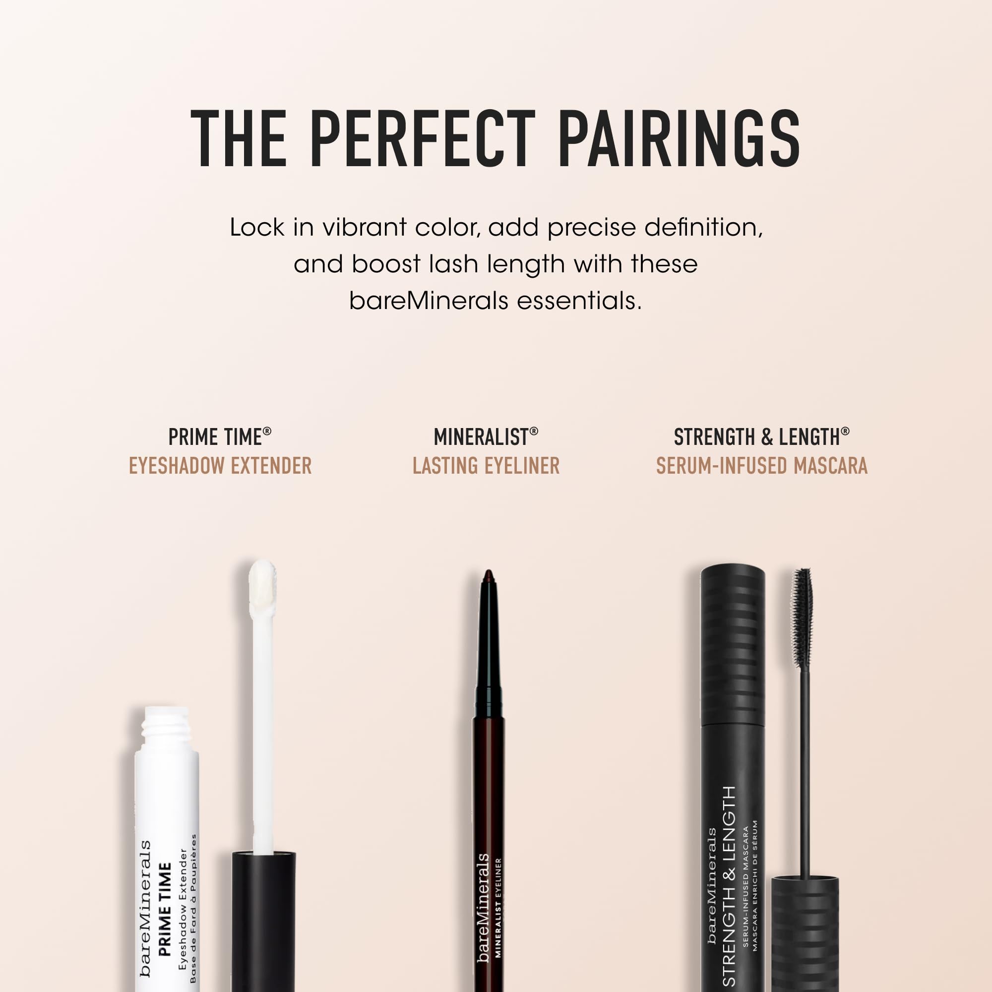 bareMinerals on model in evening setting highlighting luminous finish