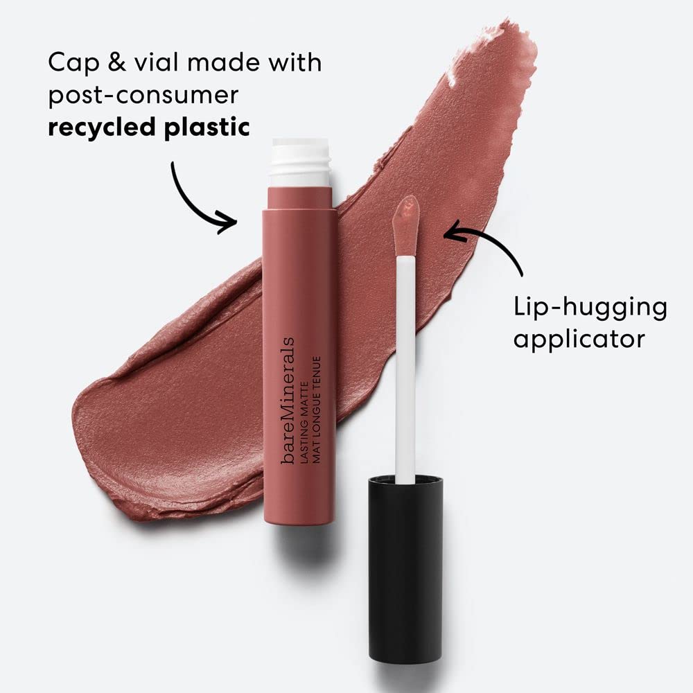 bareMinerals recycled cap detail highlighting sustainable packaging and eco benefit