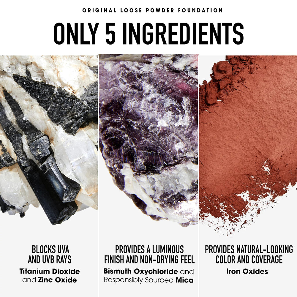 bareMinerals warm deep 27 swatch on skin showing rich pigment and luminous glow
