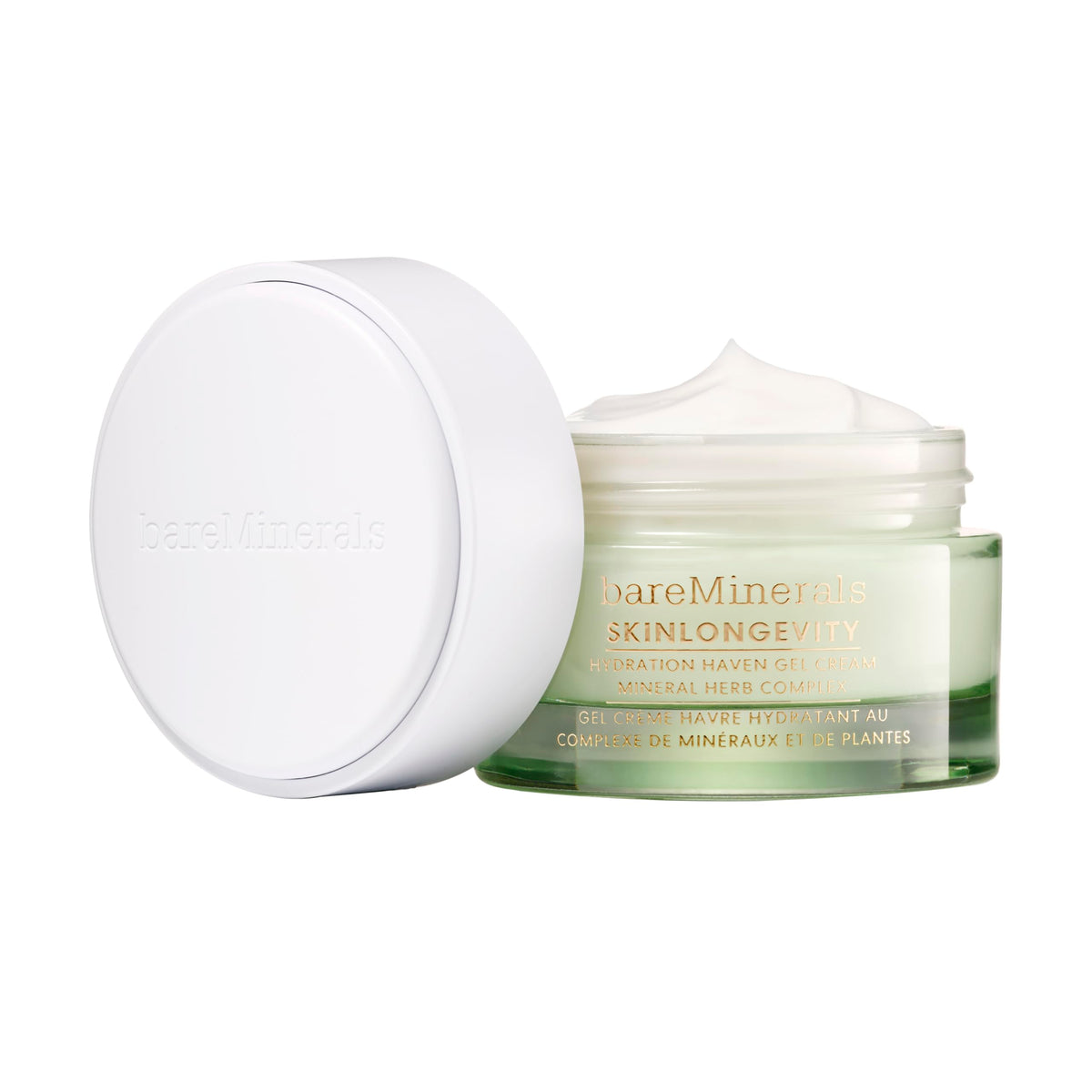bareMinerals front jar showing clean packaging and hydrating benefits