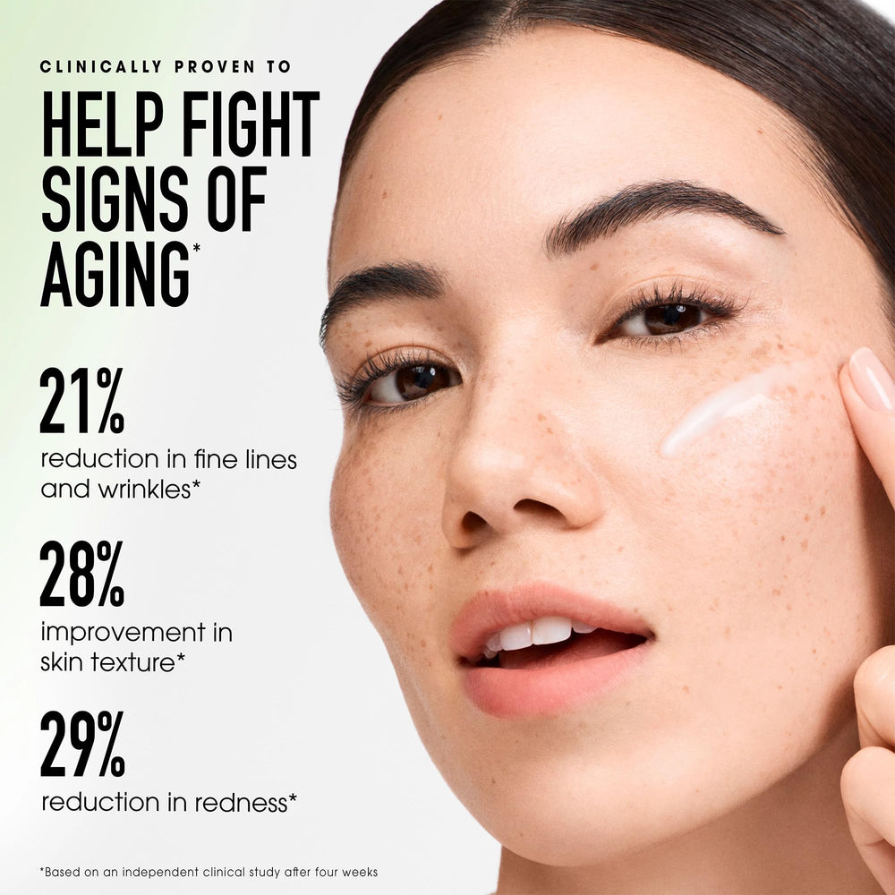 bareMinerals serum texture on fingertip illustrating lightweight, fast-absorbing hydration