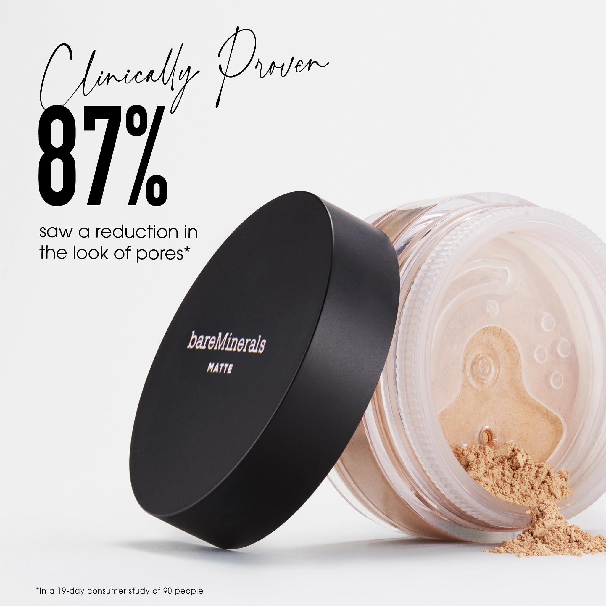 bareMinerals swatch on fair skin demonstrating true-to-tone coverage benefit