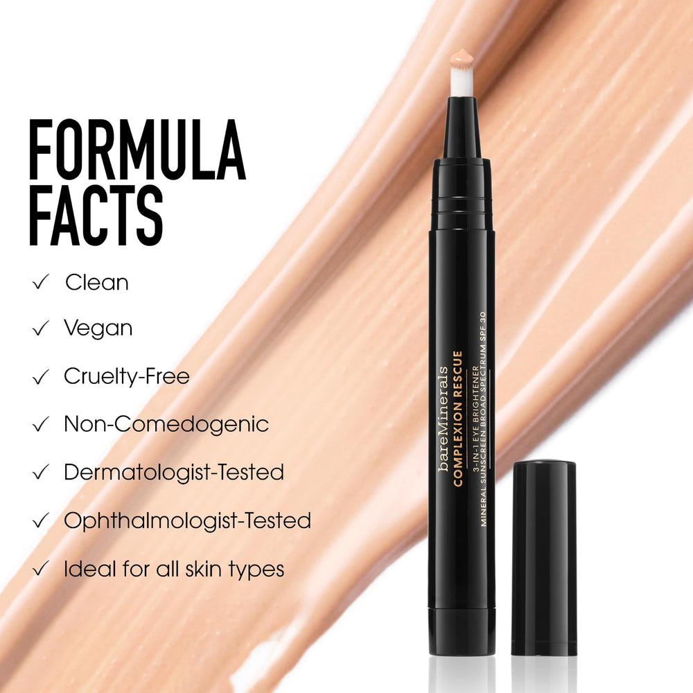 bareMinerals ingredient close-up with caffeine, targeted depuffing and energizing effect