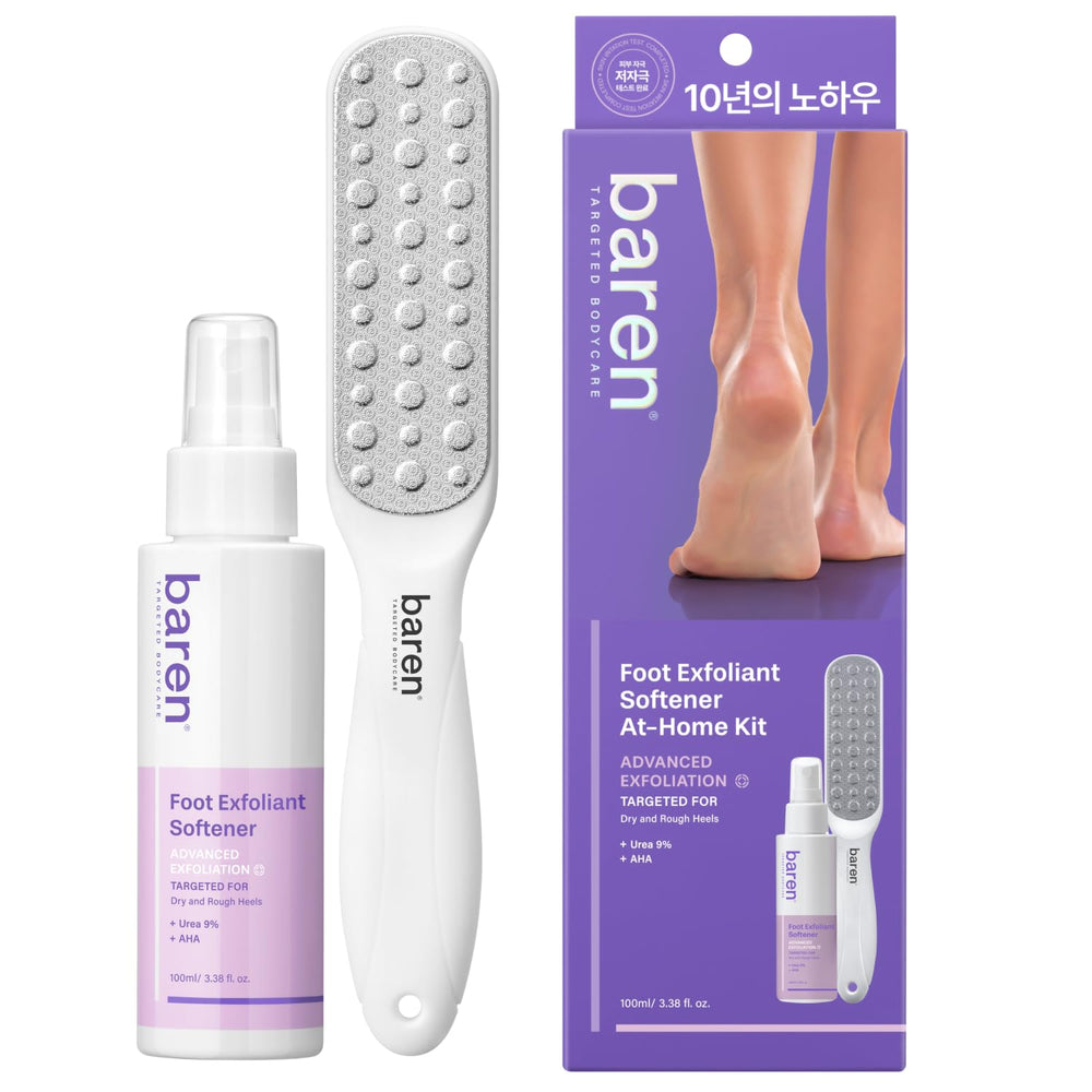 Baren front packaging kit showing contents for quick callus removal