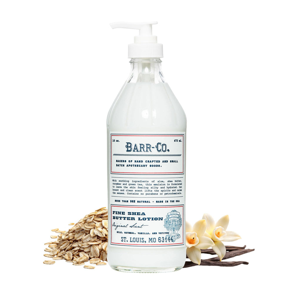 BARR-CO front bottle showing amber glass and elegant label for long-lasting hydration