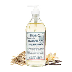 BARR-CO front packaging showing bottle and label, offers clean apothecary look