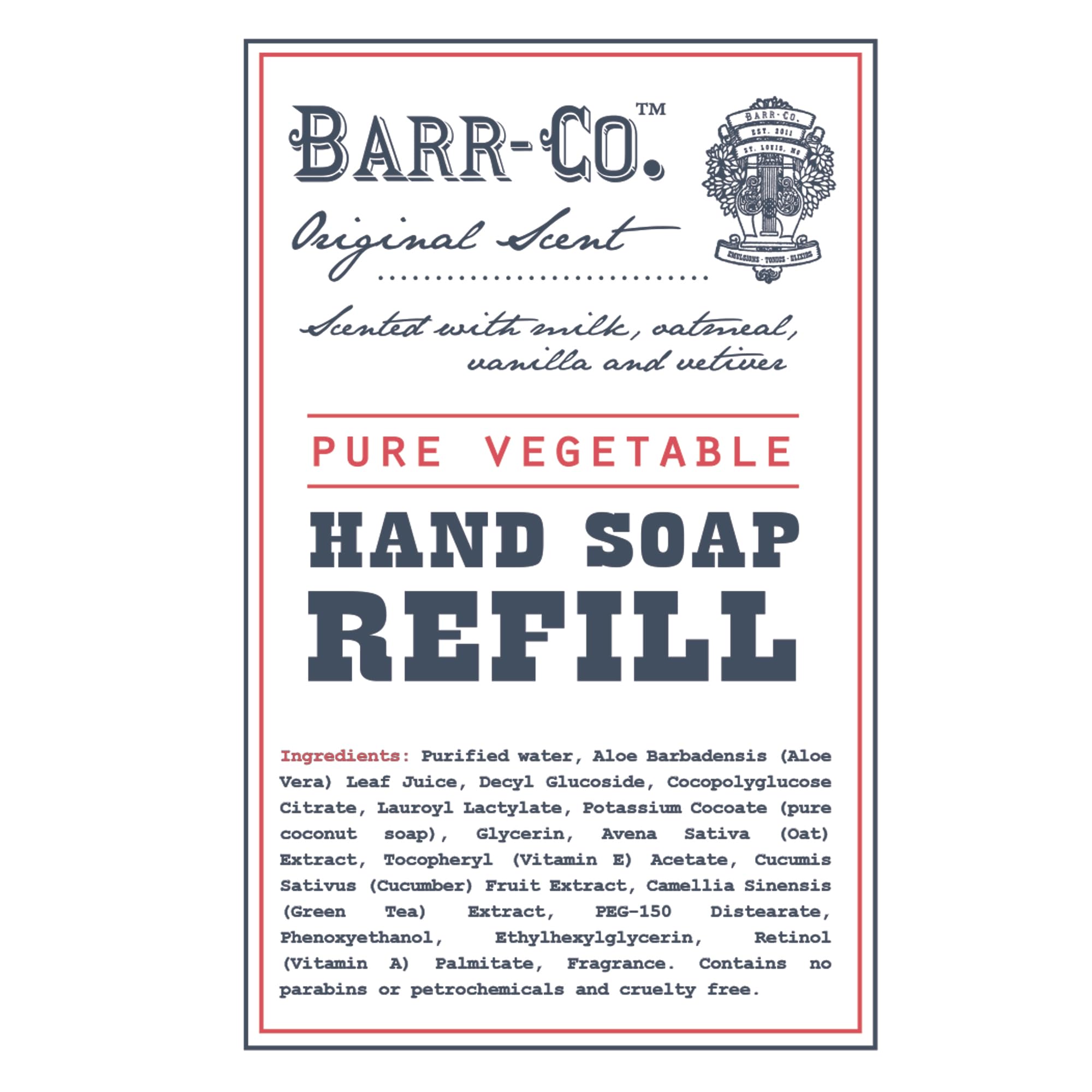 BARR-CO soap refill on kitchen counter illustrating everyday practicality