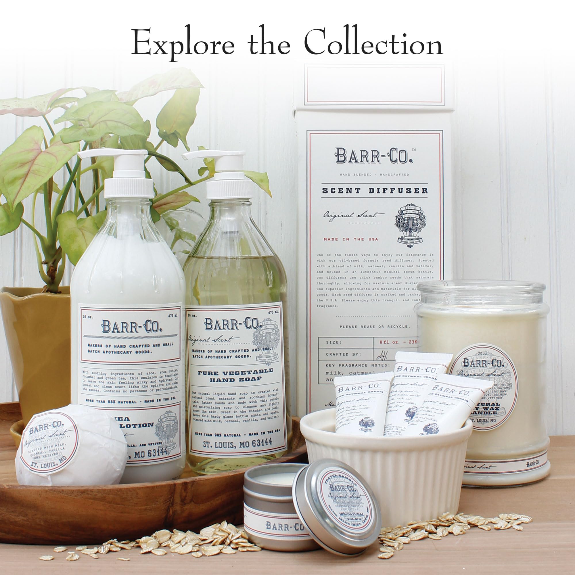 BARR-CO bottle next to household items for scale, clarifies 16 fl oz size