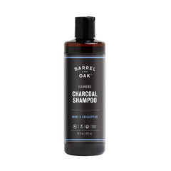 Barrel & Oak front bottle showing mint eucalyptus label and benefits