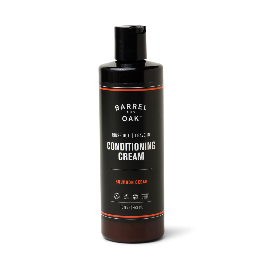 Barrel & Oak front bottle showing bourbon cedar scent and 16 oz size for easy identification
