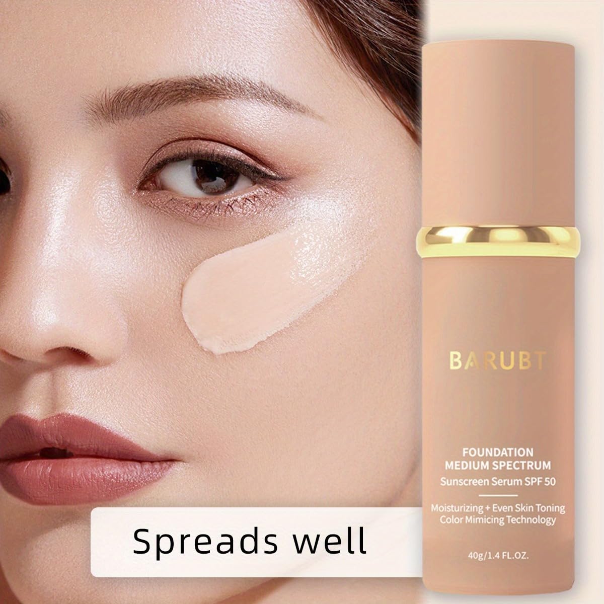 BARUBT before and after comparison showing evened skin tone