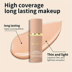 BARUBT pump bottle beside vegan sponge for easy application