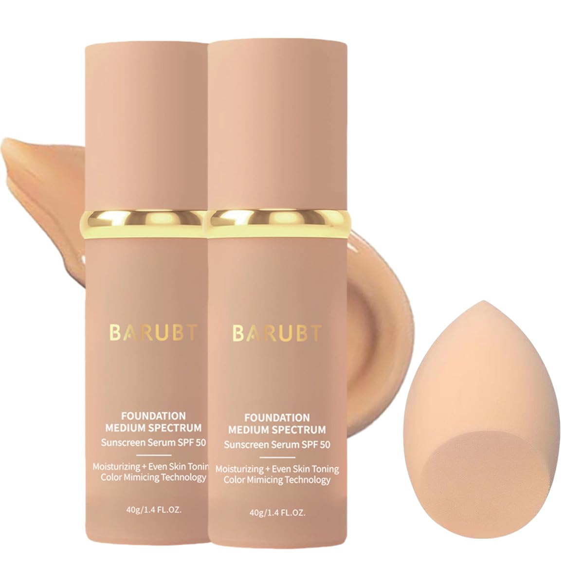 BARUBT front packaging showing SPF50 and 2-piece set benefits