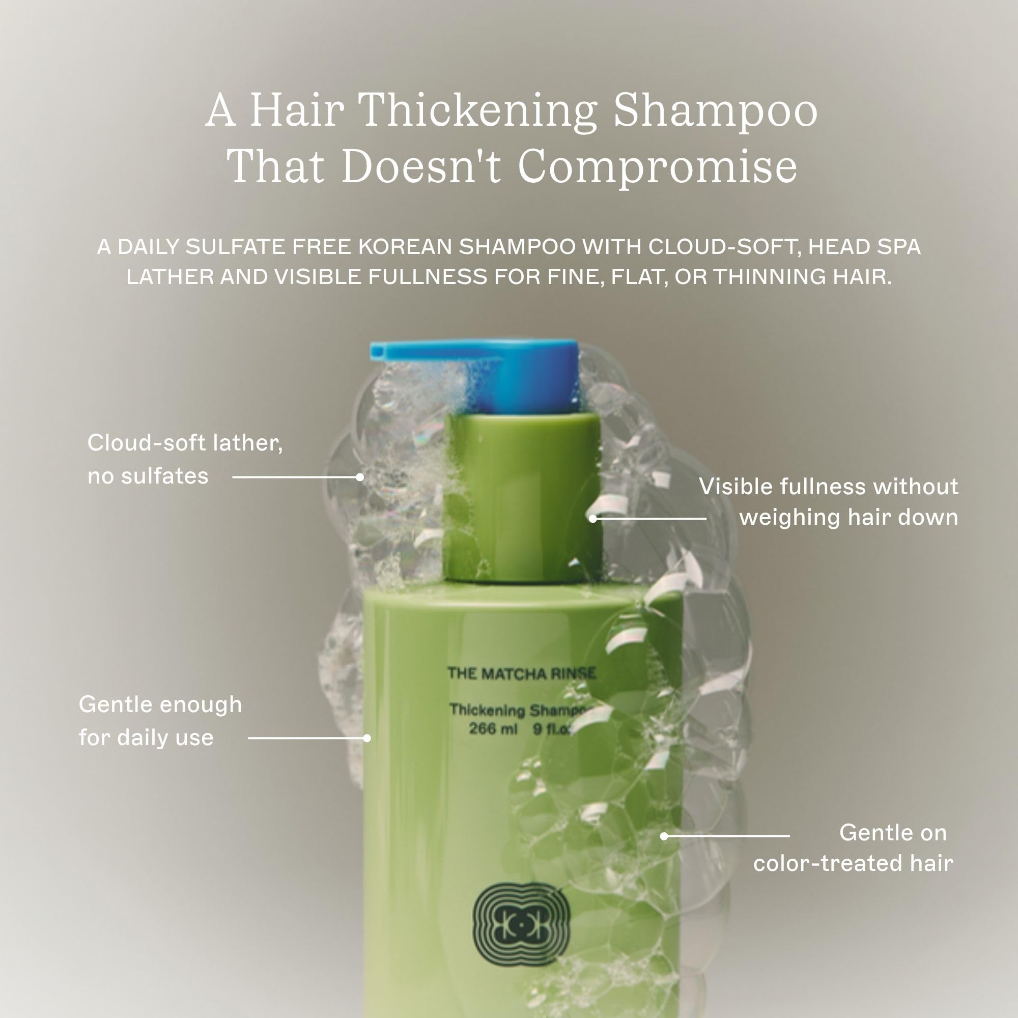 BASE-K shampoo lathered on hand highlighting thick foam benefit