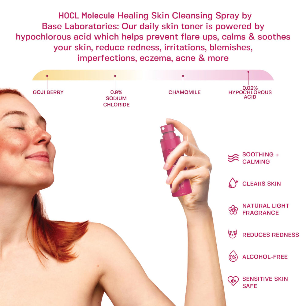 BASE LABORATORIES atomizer nozzle close-up for precise gentle mist application