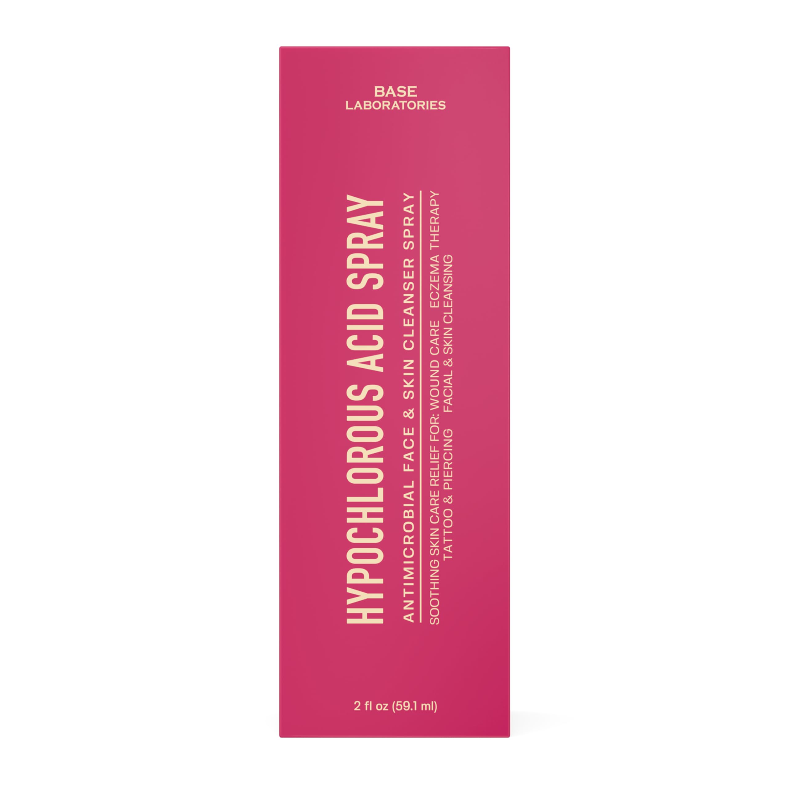 BASE LABORATORIES bottle beside moisturizer showing easy daily routine use