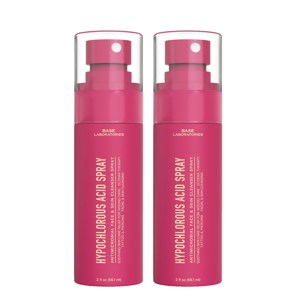 BASE LABORATORIES front packaging travel size showing two 2oz bottles and benefits