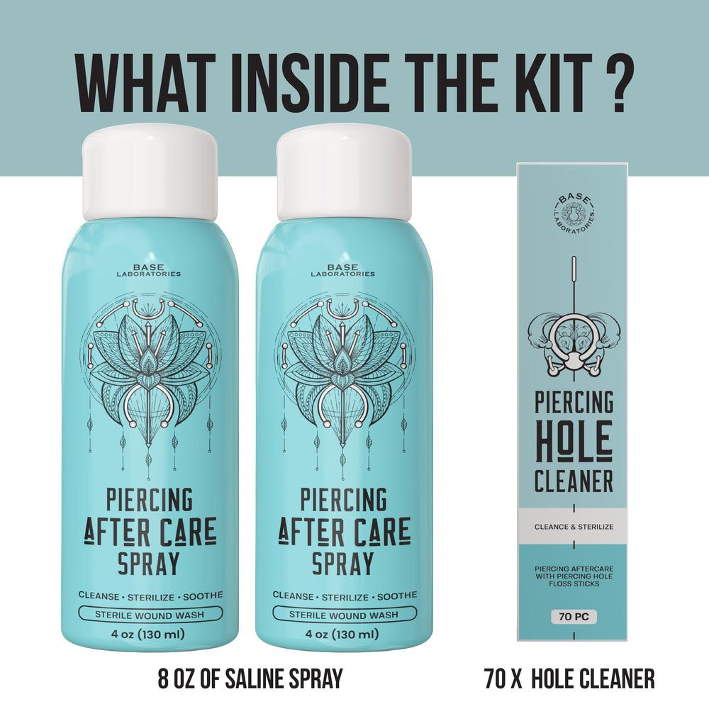 BASE LABORATORIES saline mist in hand for easy targeted cleansing