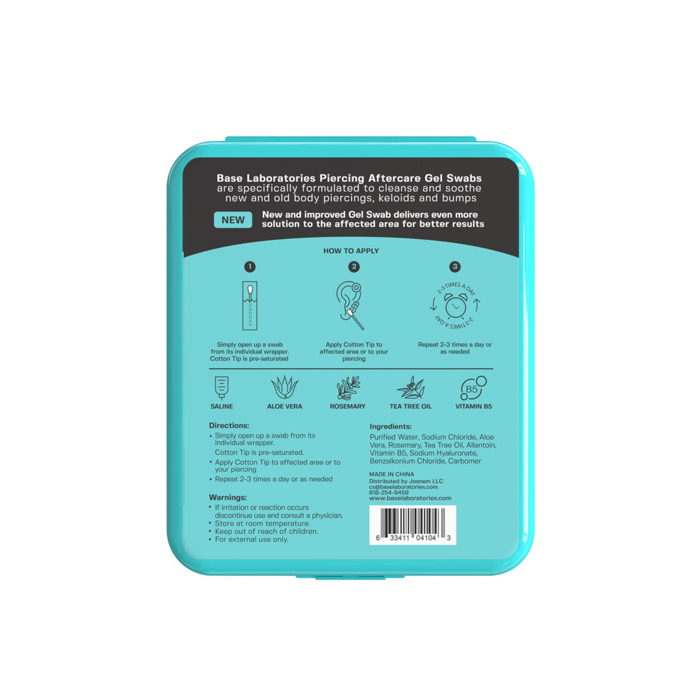 BASE LABORATORIES swab removing dried discharge for cleaner healing
